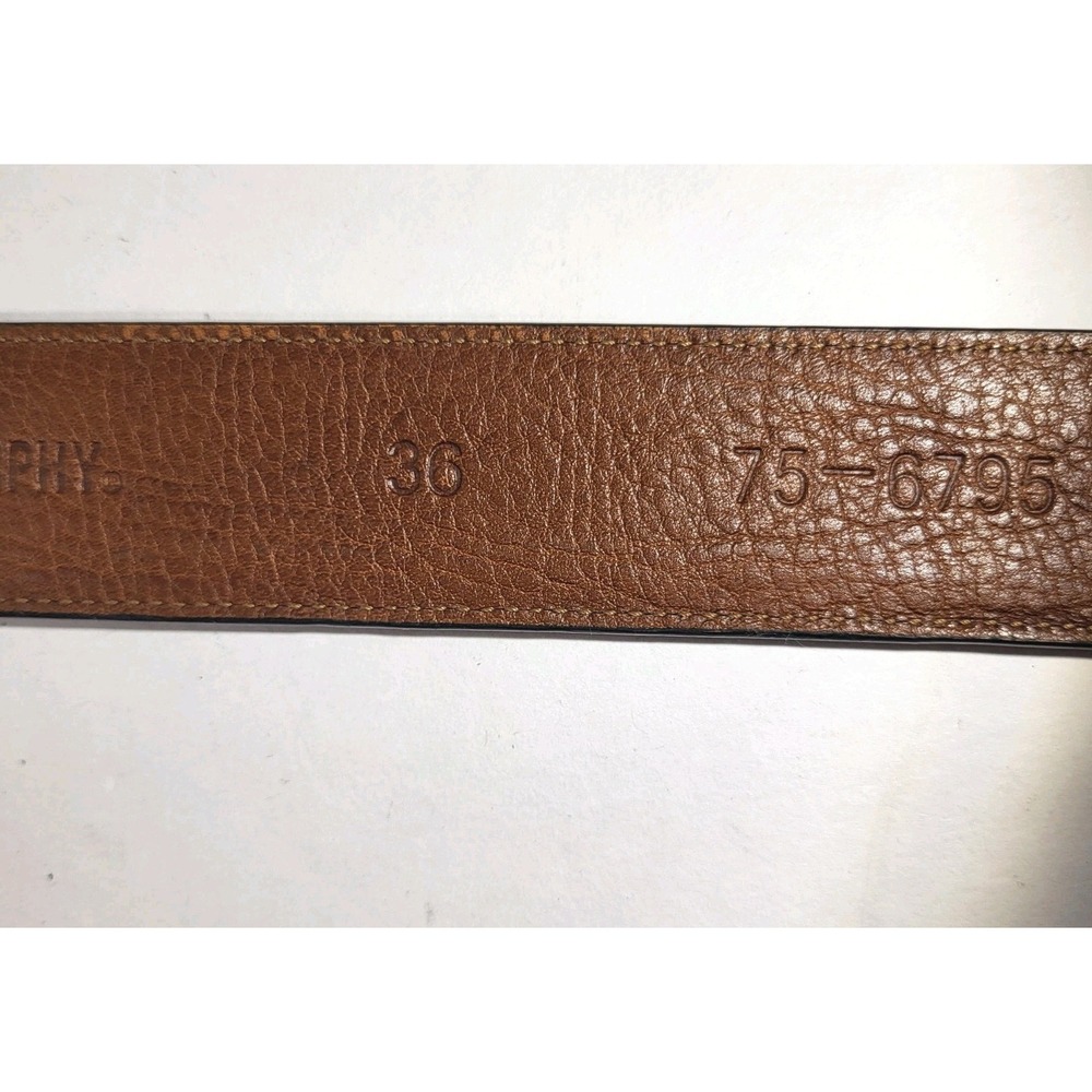 Johnston & Murphy Men's Black Leather Dress Belt Size 36/1.5" Silver Buckle - Picture 5 of 8